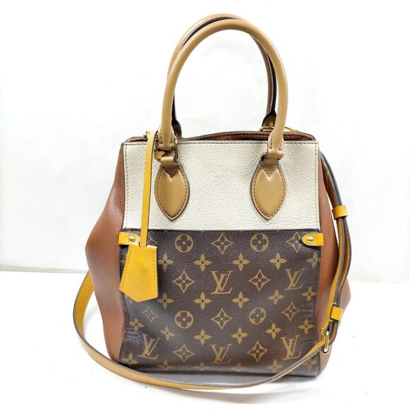 Louis Vuitton Fold Tote MM Brown Monogram Hand Bag mon-1102-090325 - Picture 1 of 16